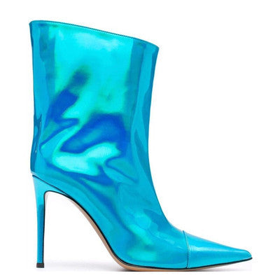 Heidi-Mode | Nachtclub Ankle Boots Spitzefersen 9Cm Magic Paint Leder