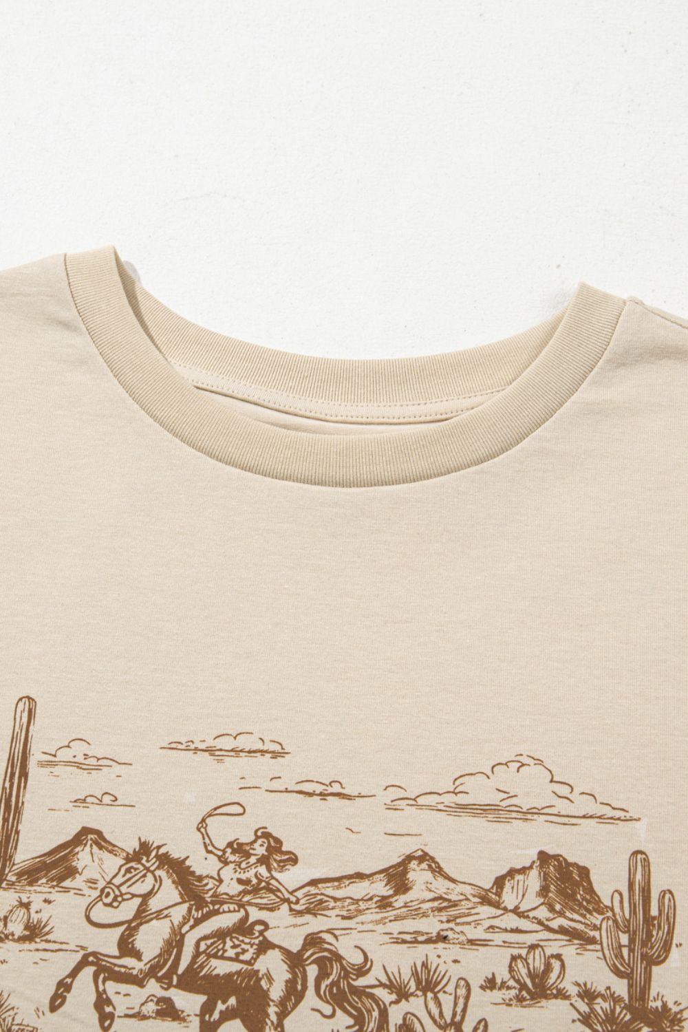 Heidi-Mode | Lebe Dein Bestes Leben Western Grafik Kurzarm-T-Shirt