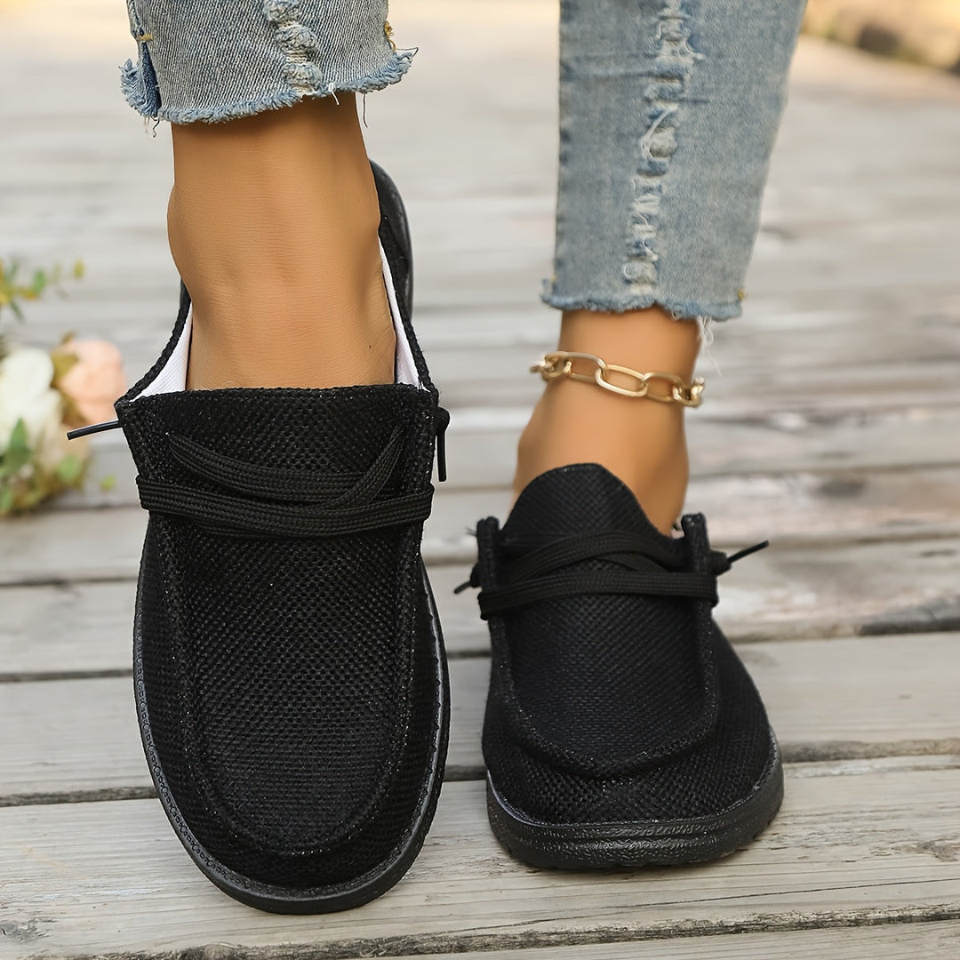 Heidi-Mode | Saison Loafers für Frauen Bequeme Slipper Leinenschuhe mit Weicher Sohle
