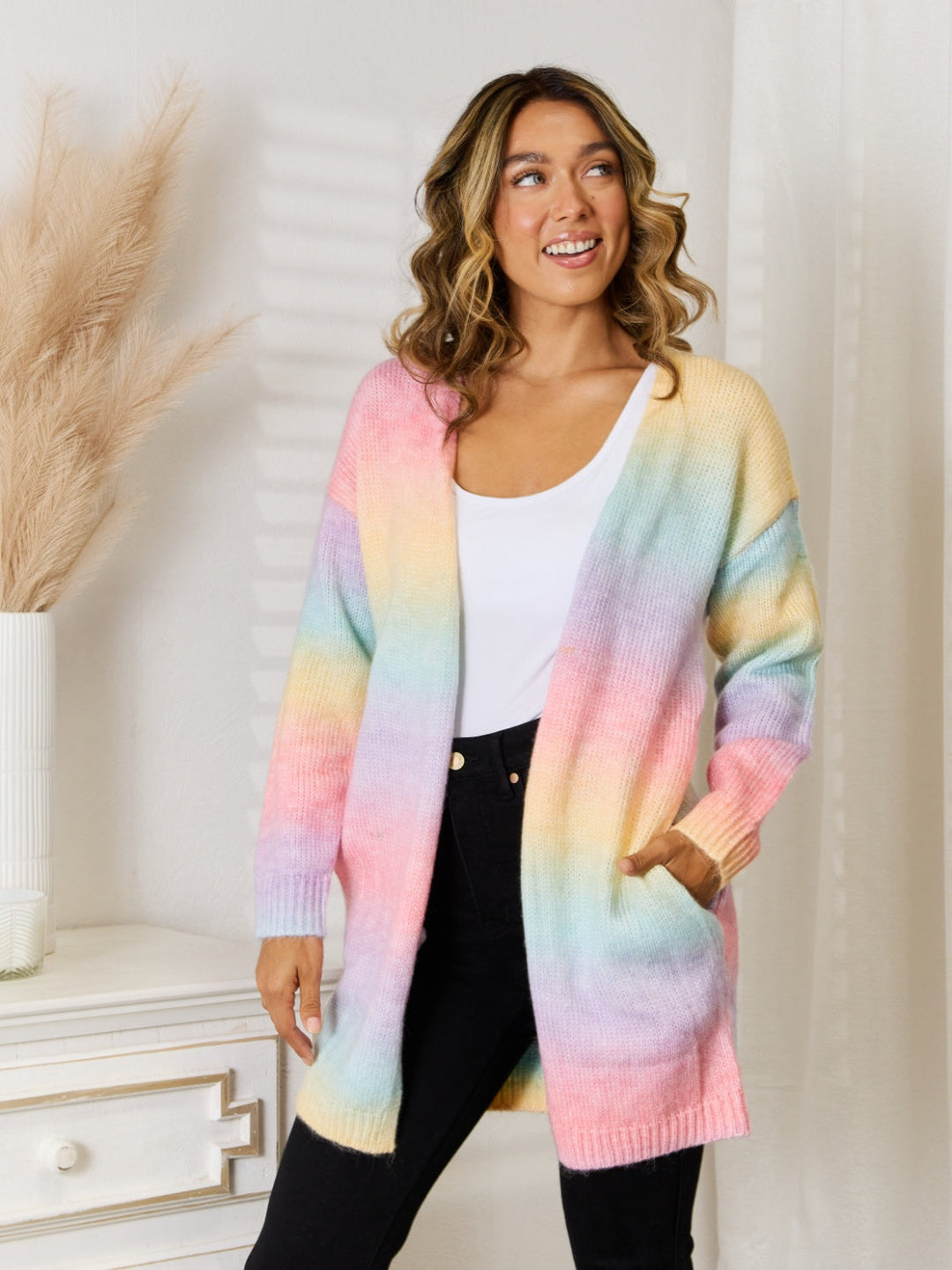 Heidi-Mode | Engel Flügel Vollgröße Gradient Offene Front Cardigan