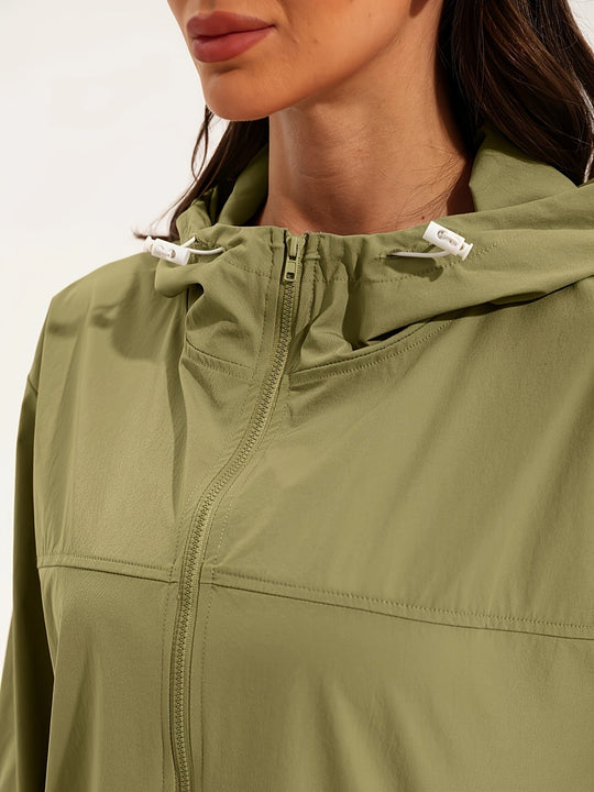 Heidi-Mode | Leichtes Wasserabweisendes Sportjacke mit Kapuze