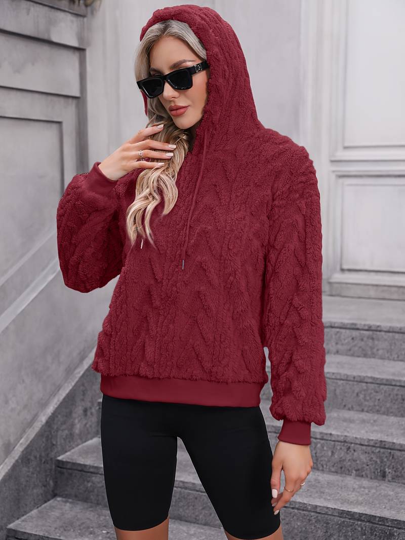 Heidi-Mode - Stilvoller und Bequemer Winter Hoodie aus Teddystoff für Frauen