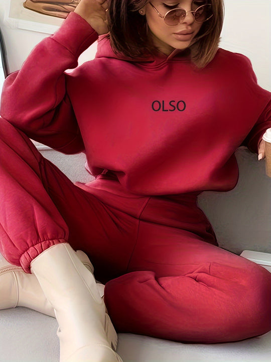 Heidi-Mode | Oslo Damensatz Zweiteiliges Satz aus Kapuzenpulli und Sweatpants für Lässigen Stil und Maximalen Komfort.