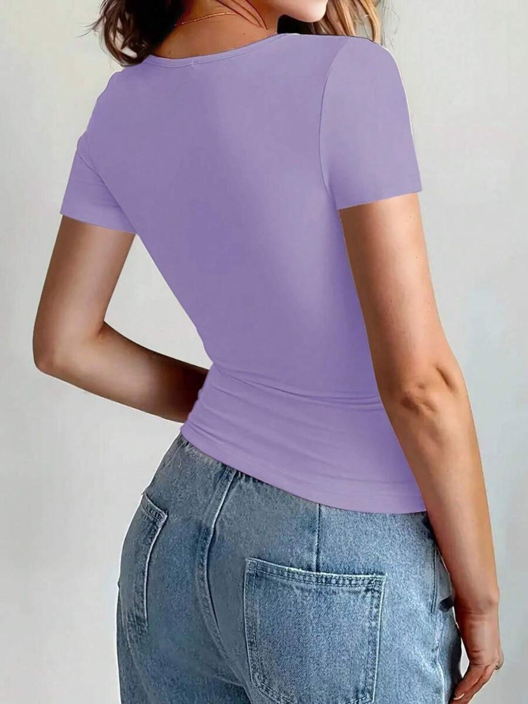 Heidi-Mode | Rundhalsausschnitt Kurzarm T-Shirt