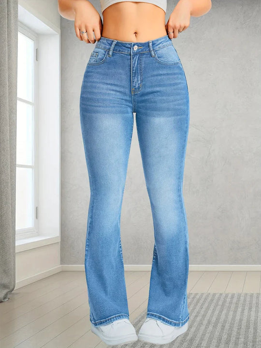 Heidi-Mode | Casual Bootcut Jeans mit hoher Taille