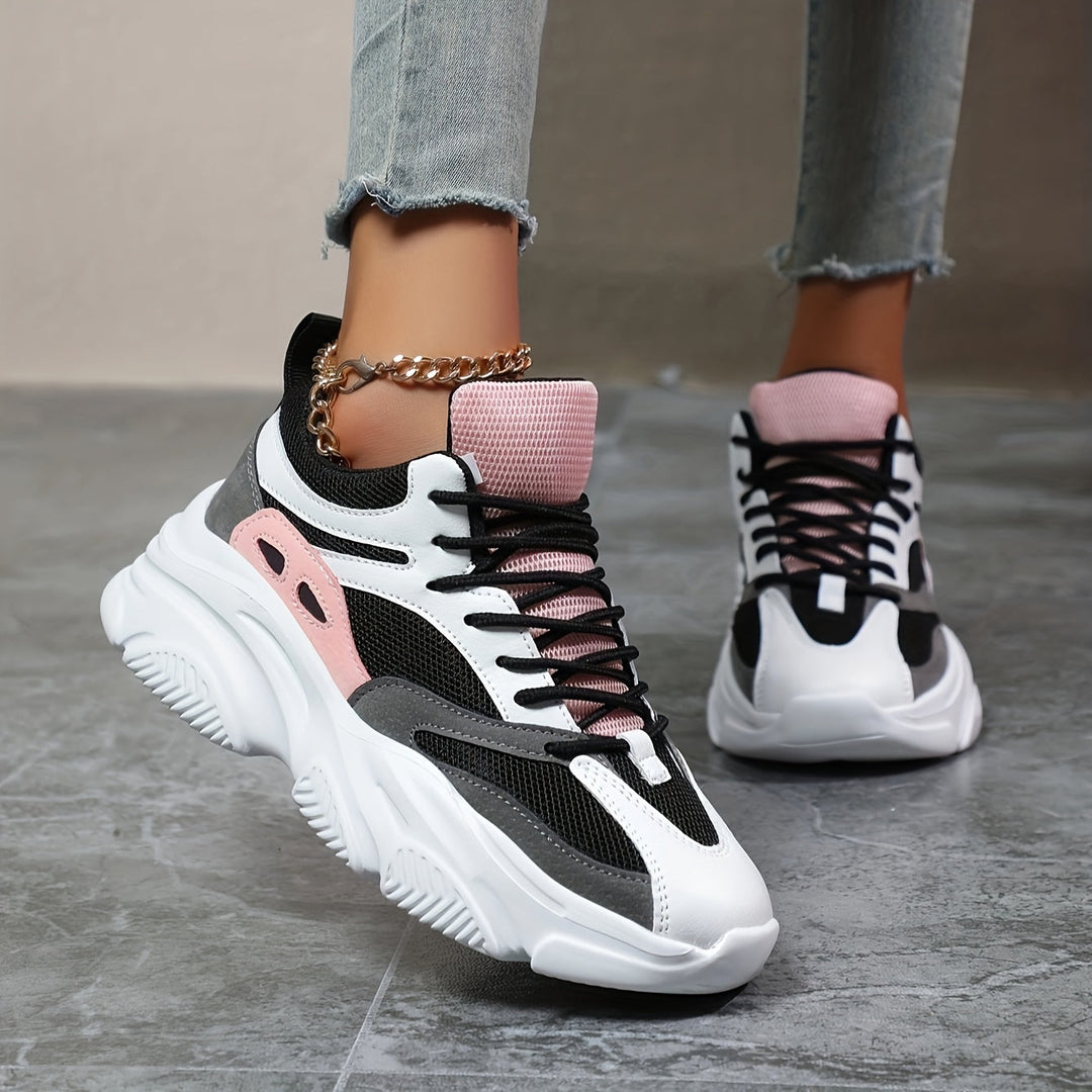 Heidi-Mode | Dicke Sohle Stoßdämpfende Chunky Sneakers für Frauen