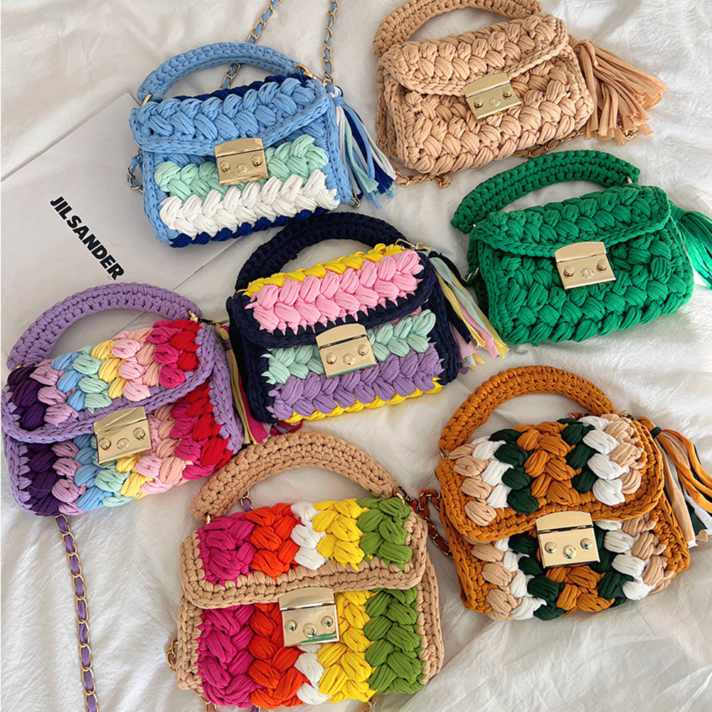 Regenbogen - Gehäkelte Handtasche