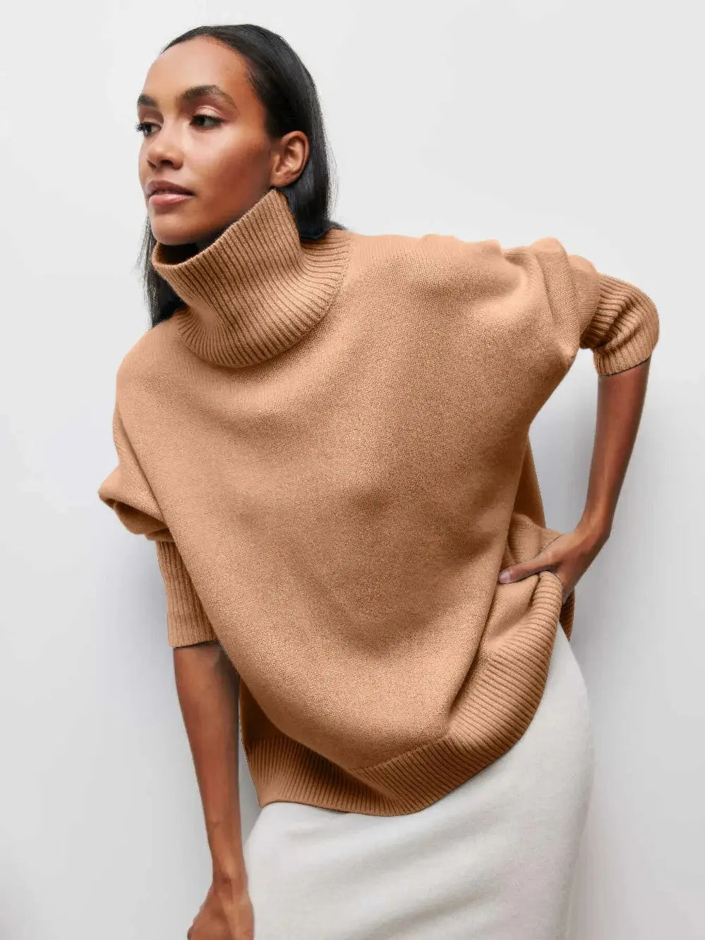 Heidi-Mode | Gestrickter Damenpullover mit O-Hals