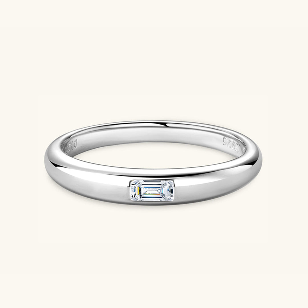 Heidi-Mode | 925 Sterling Silber Eingelassener Moissanite Ring