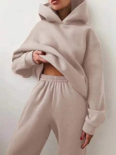 Heidi-Mode | Lässiger Weinlese Übergröße Jogginganzug mit Kapuze für Damen Ideal für Den Sommer