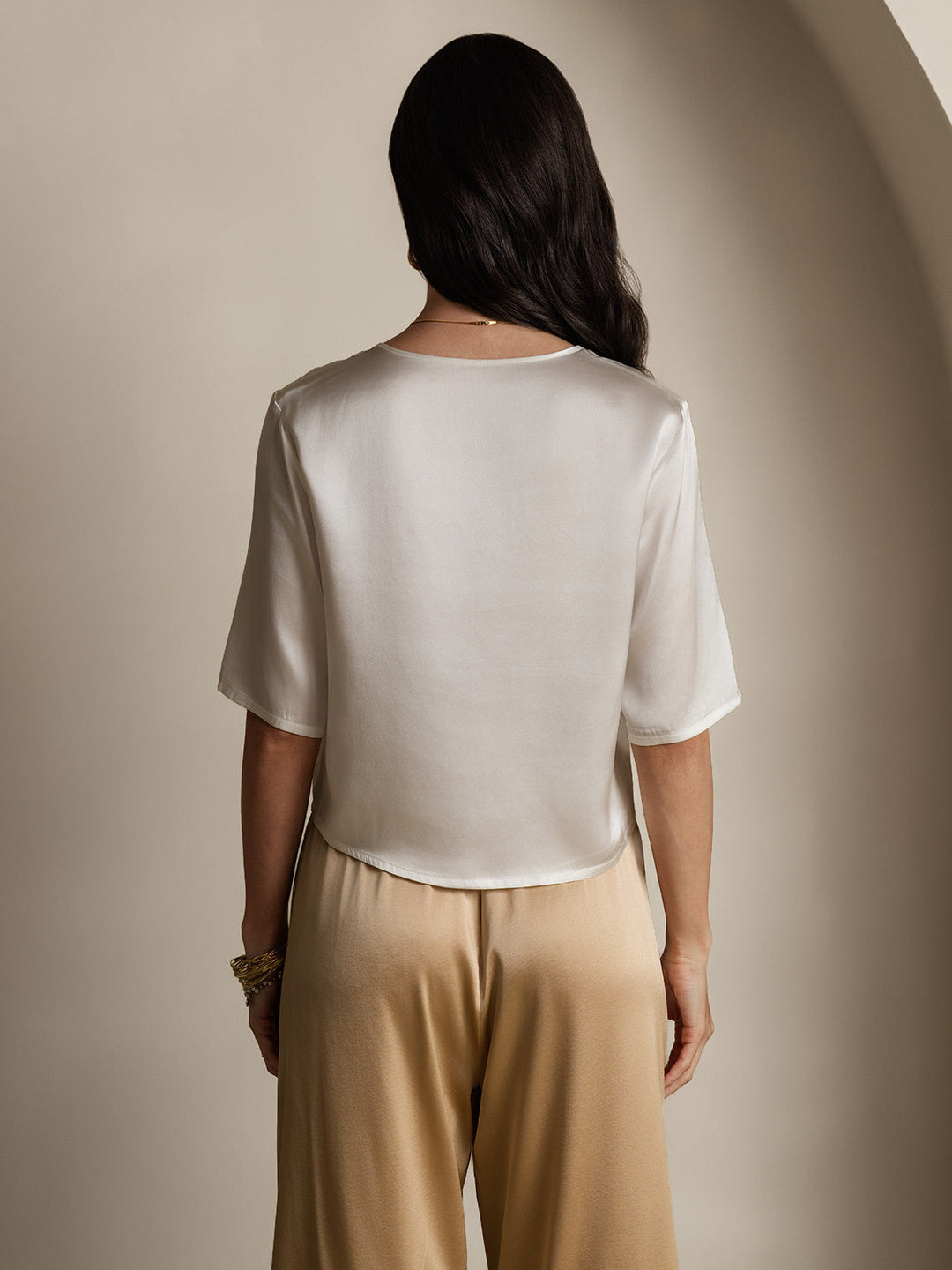 Heidi-Mode | 100% Seide Lässiges Damen T-Shirt