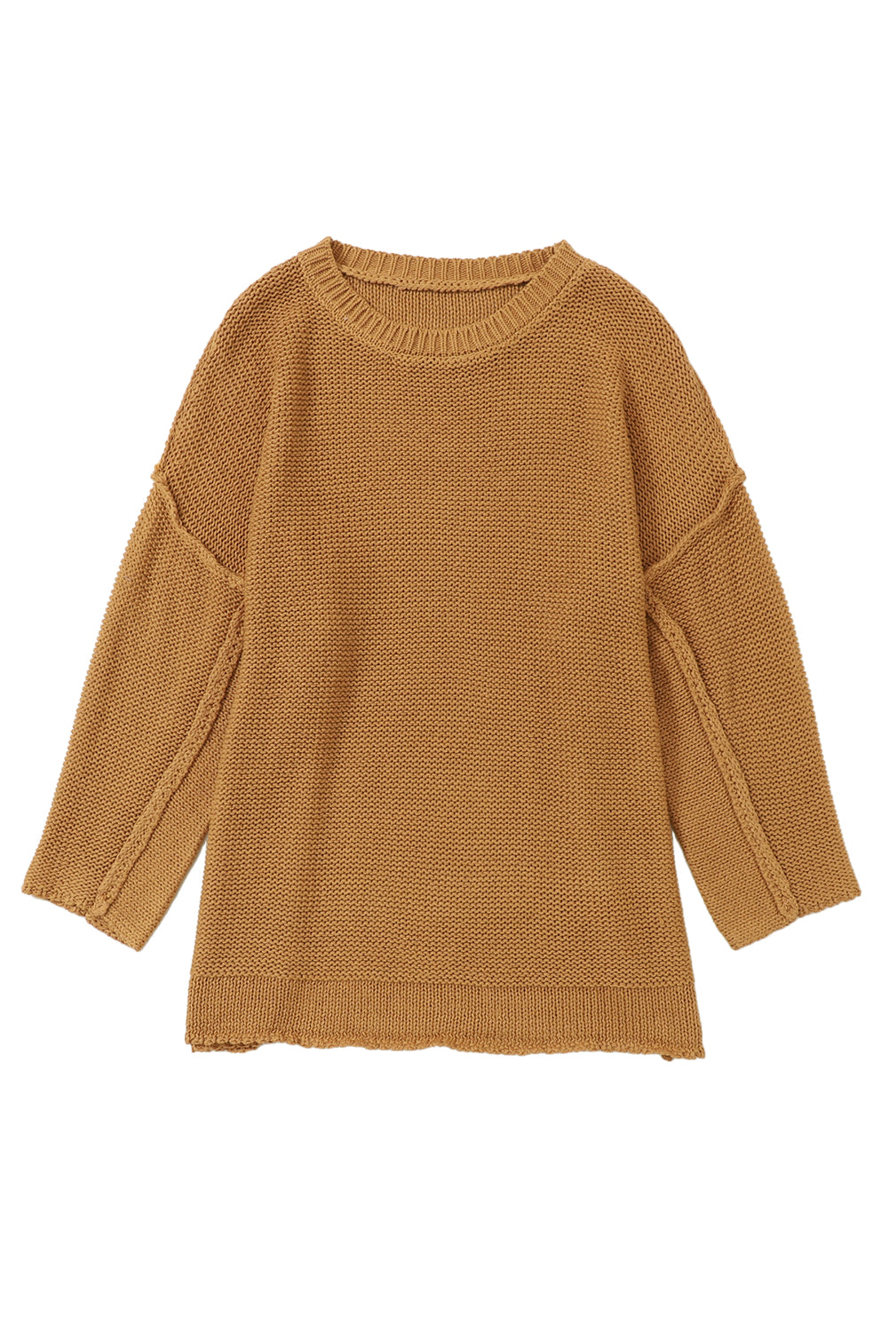 Slouchy Textured Knit Loose Pullover