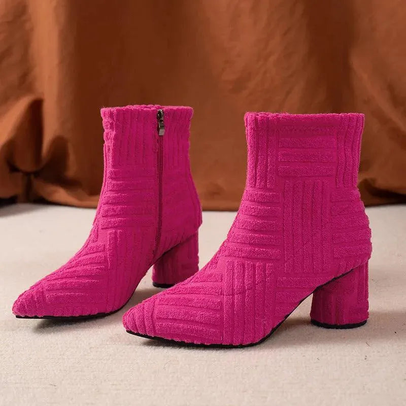 Heidi-Mode | Spike boots with zipper