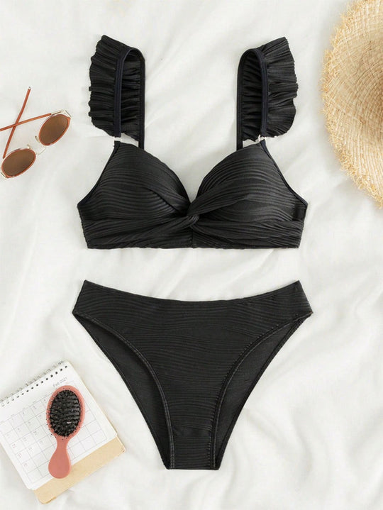 Heidi Mode | Einfarbiger Flash-Strand-Bikini