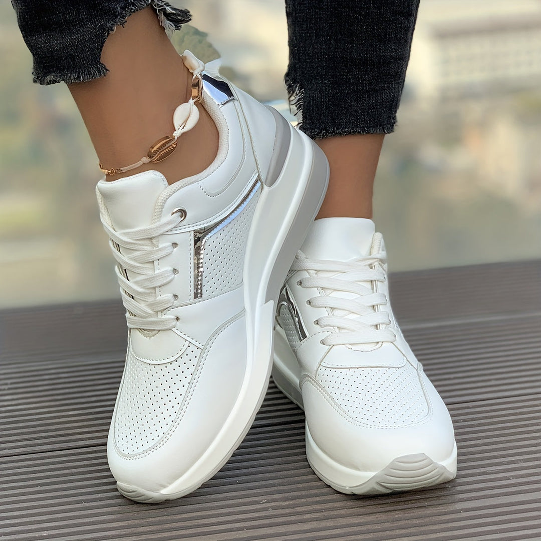 Heidi-Mode | Einfarbige Sneaker Für Damen Ideal Für Den Alltag