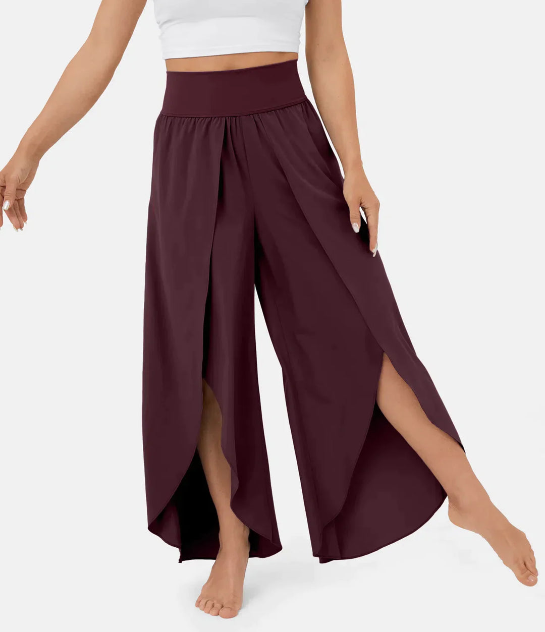 Heidi-Mode | Damen Hose Super Bequeme, Luftige und Elegante Schlaghose mit Integrierten Shorts
