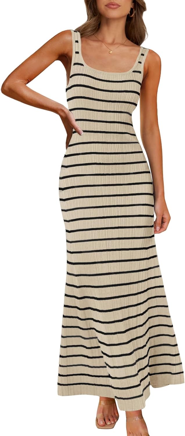 Streepjes Maxi Jurk voor Dames