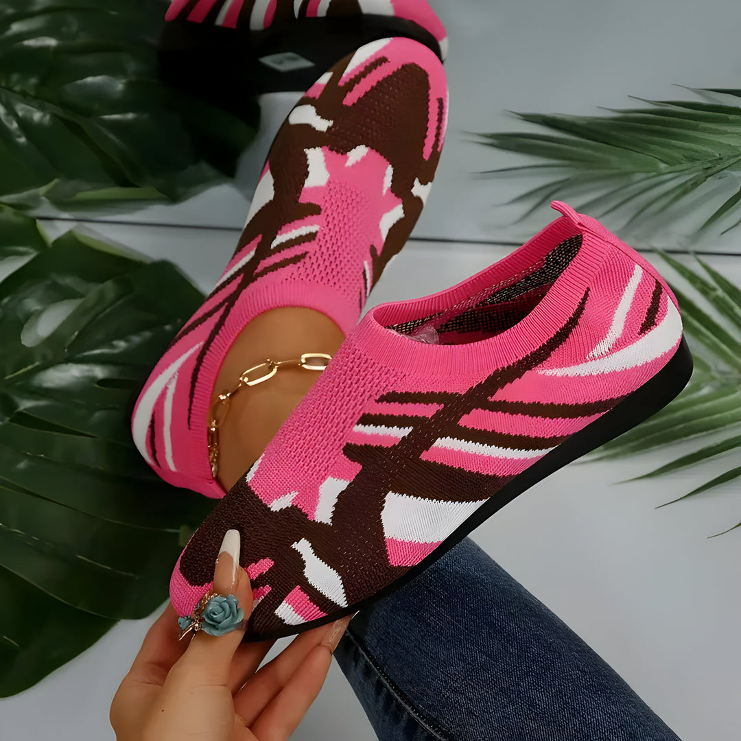 Heidi-Mode | Flache Schuhe mit Camouflage Muster für Frauen