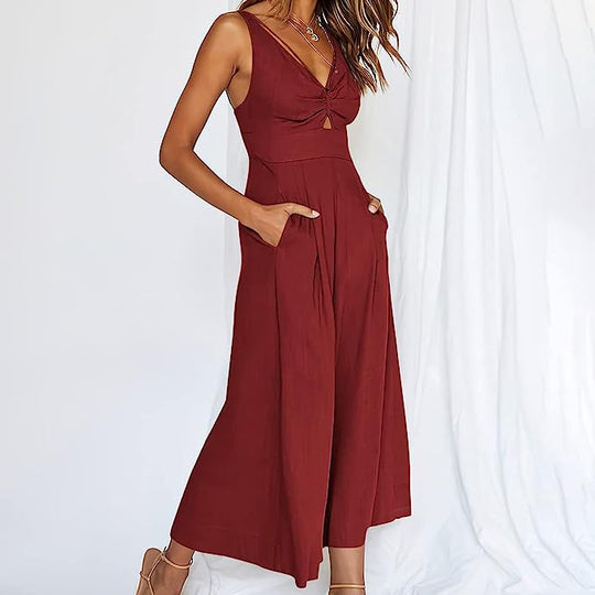 Heidi - Eleganter Jumpsuit mit V-Ausschnitt