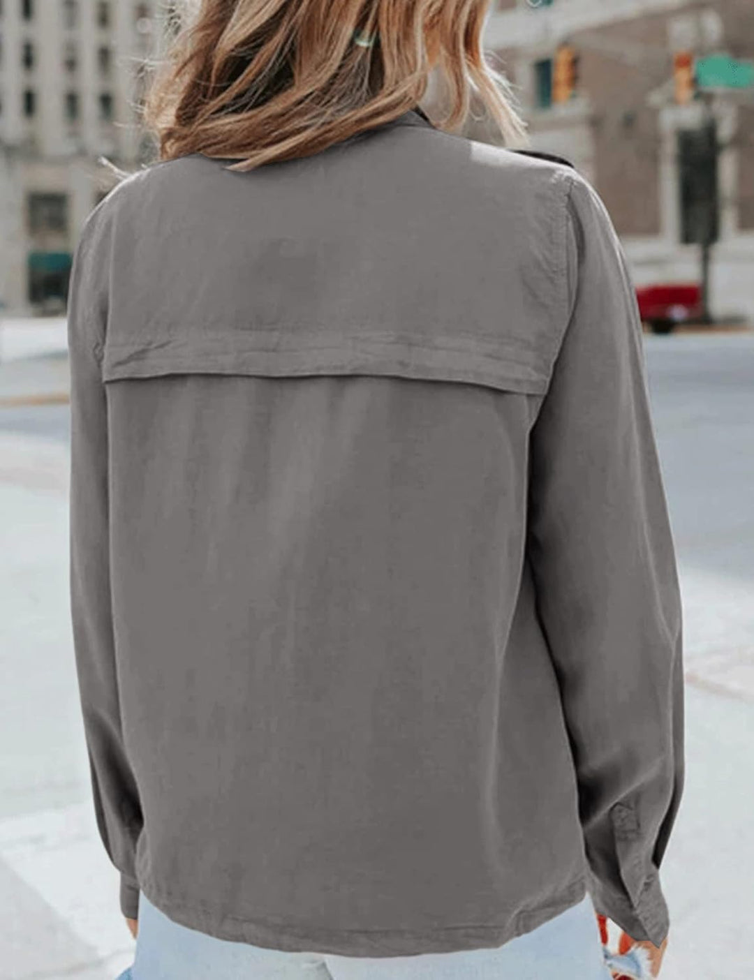 Heidi-Mode | Frauen Outdoor Militär Utility Jacke Safari Kordeljacke
