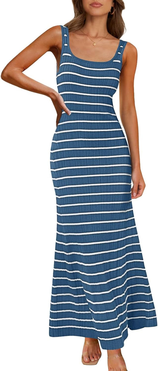 Streepjes Maxi Jurk voor Dames