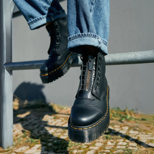 Heidi-Mode | Unisex Schnürstiefel mit Plateau-Sohle