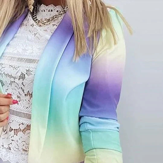 Heidi-Mode | Damen Langarm Tie Dye Blazer