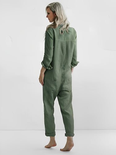 Stylische grüne Jumpsuit