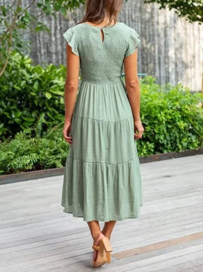 Lässiges Sommerkleid in Midi-Länge für Damen