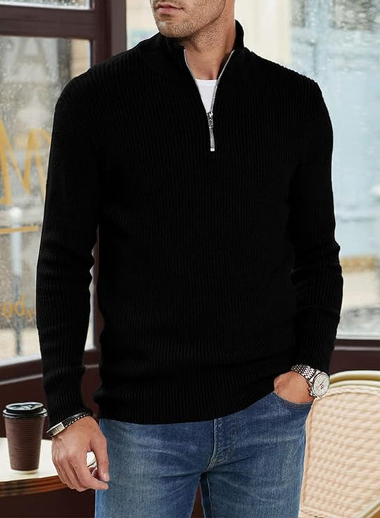 Stylischer Zipper-Pullover für Herren (italienisches Design)