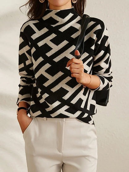Heidi-Mode | Bequeme Schöne Geometrische Pullover