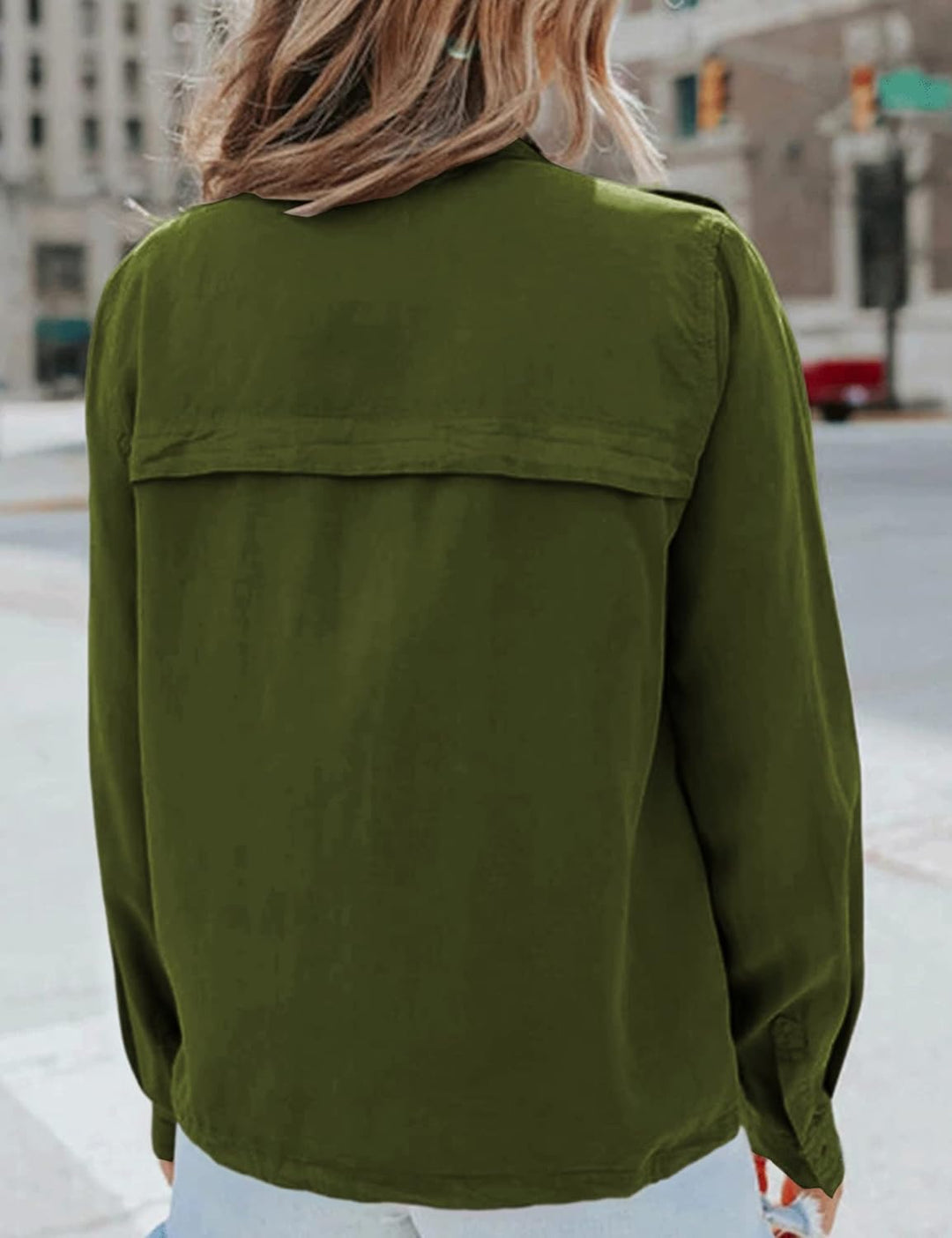 Heidi-Mode | Frauen Outdoor Militär Utility Jacke Safari Kordeljacke
