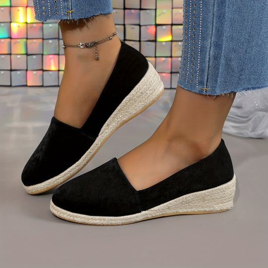 Heidi-Mode | Einfarbige Lässige Pumps mit Weicher Sohle