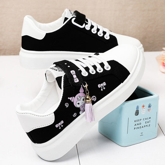 Canvas Sneakers - Kawaii Stil für Alle Jahreszeiten