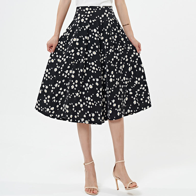 Heidi-Mode | Damen Chiffon Culottes mit Breiten Beinen und Hoher Elastischer Taille