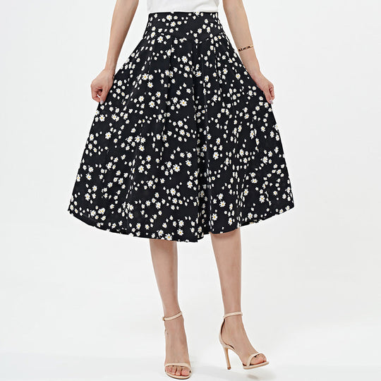 Heidi-Mode | Damen Chiffon Culottes mit Breiten Beinen und Hoher Elastischer Taille