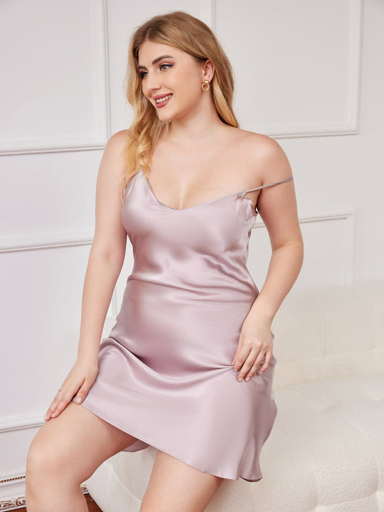 Heidi-Mode | Plus Size Ren Seide Sexy Chemise Nachtwäsche