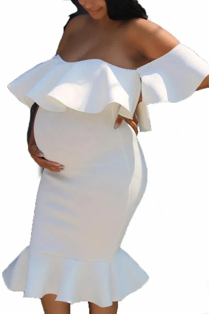 Heidi-Mode | Maternity dress with elastic frills for pregnant women