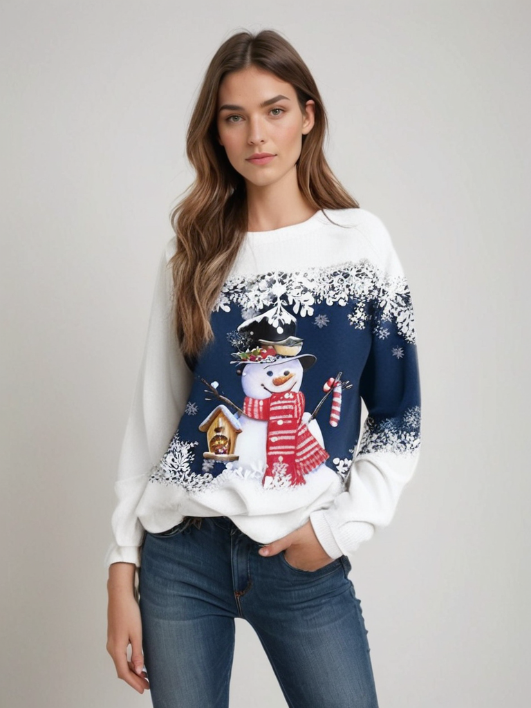 Heidi-Mode | Damen Weihnachtspullover Weich, Leicht und Bequem