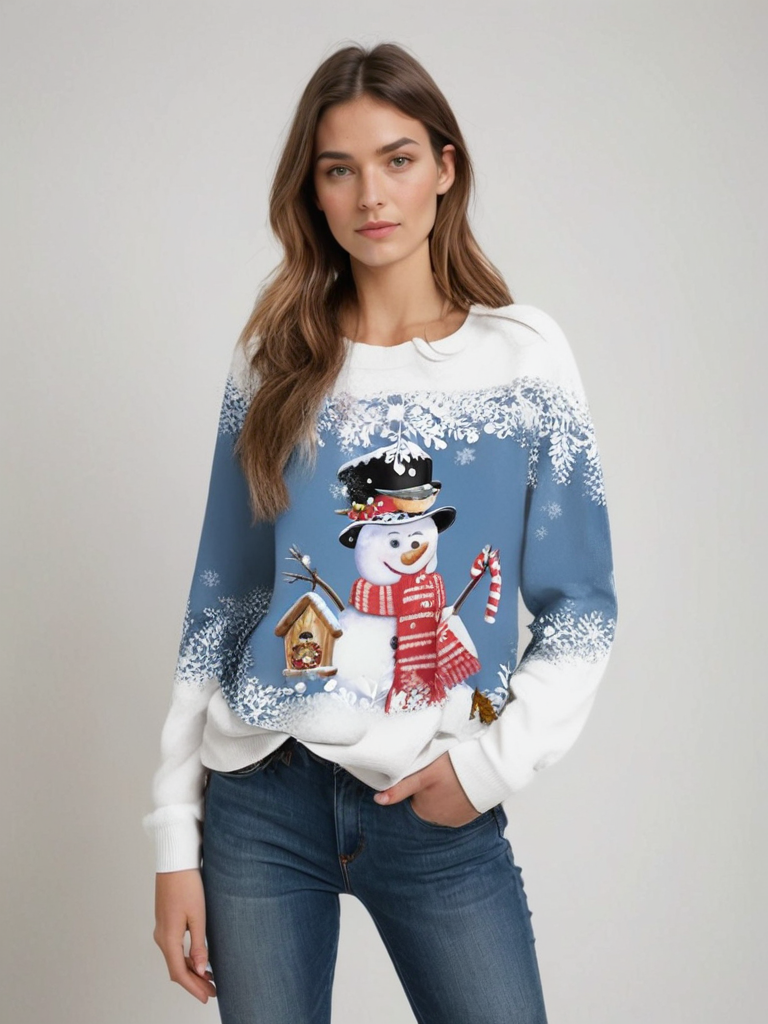 Heidi-Mode | Damen Weihnachtspullover Weich, Leicht und Bequem