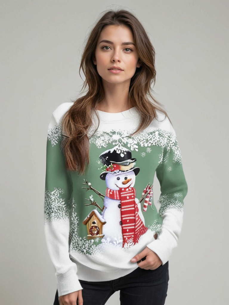 Heidi-Mode | Damen Weihnachtspullover Weich, Leicht und Bequem