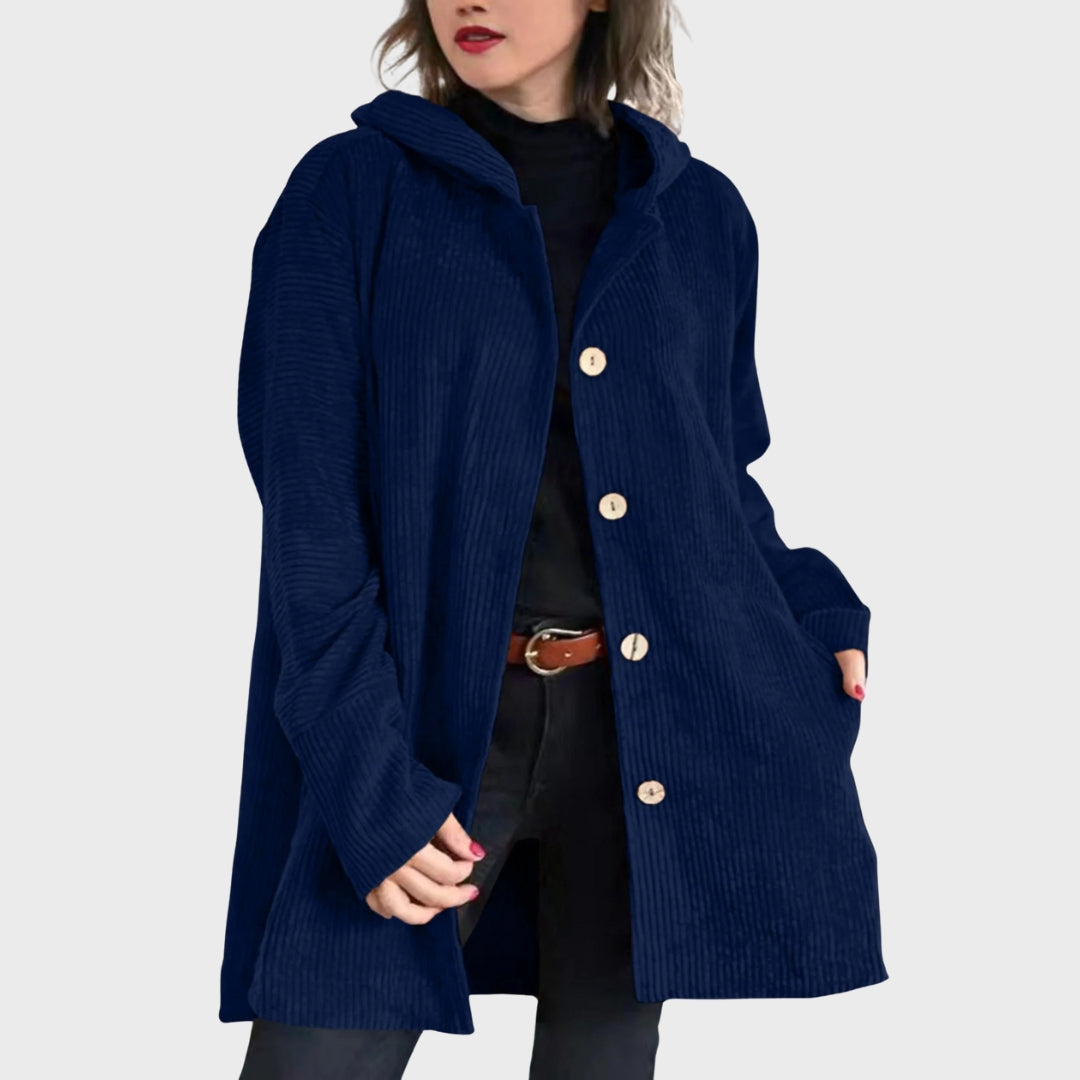 Heidi-Mode | Gemütliche Kordjacke mit Kapuze