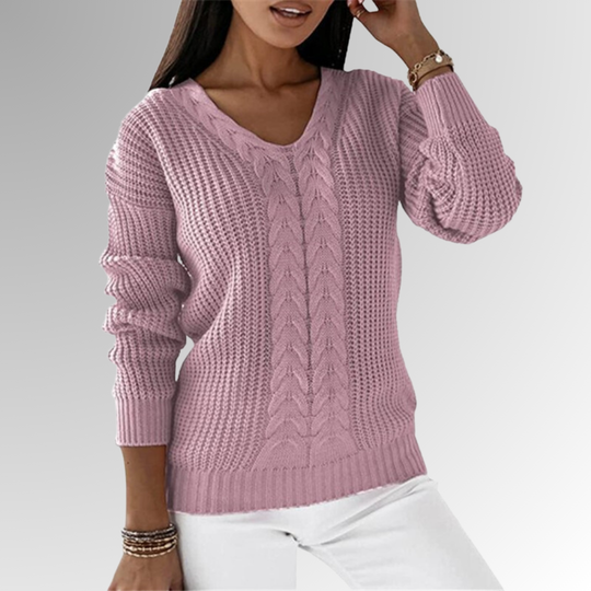 Heidi-Mode | Weicher Strickpullover Mit Zopfmuster