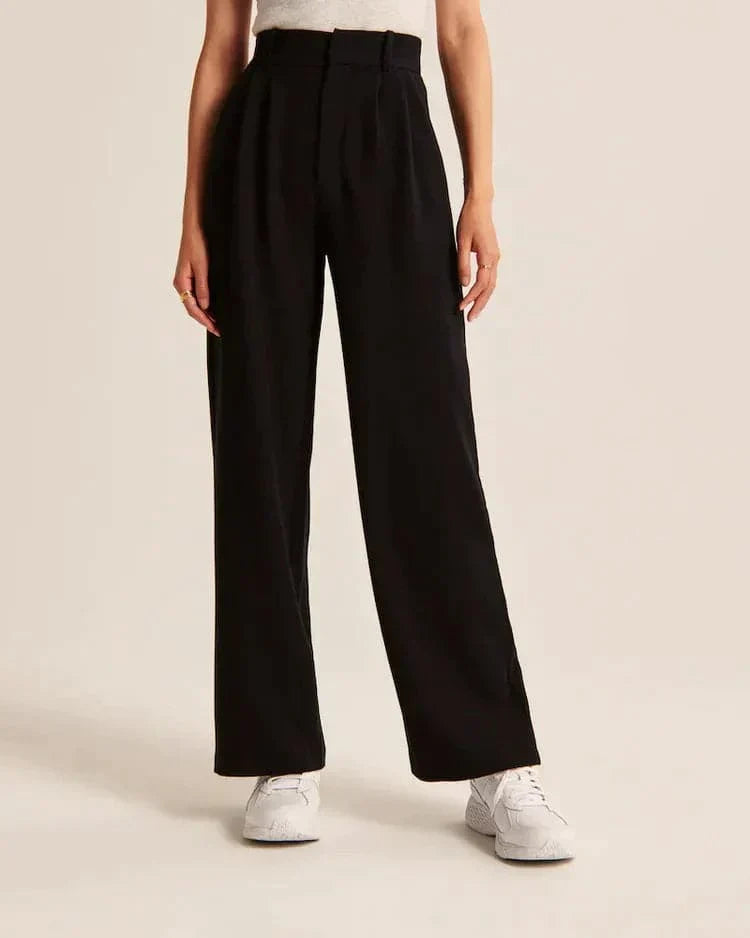 Hohe Taille Weite Bein Hose
