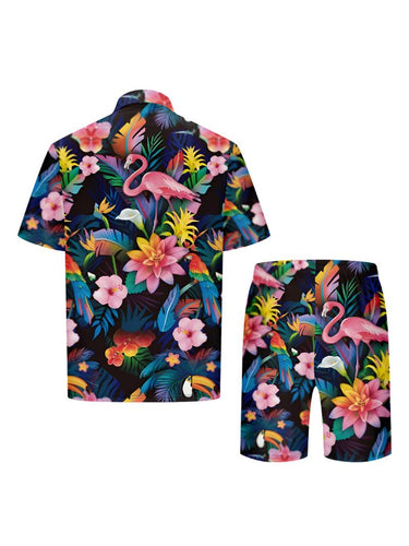 Heidi – 2-Teiliges Set Mit Floralem Flamingo-Print