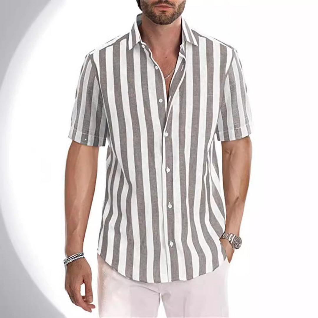 Heidi Mode | Herren Hemd mit gestreiftem Revers