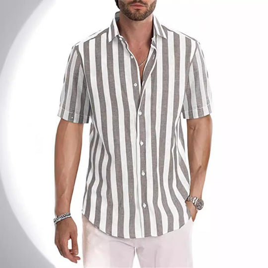 Heidi Mode | Herren Hemd mit gestreiftem Revers