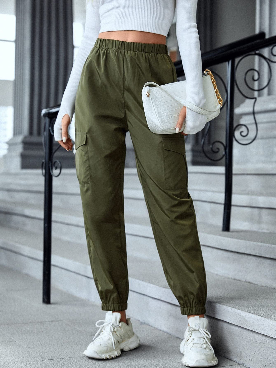 Heidi-Mode | Cargo-Hosen mit Mehreren Taschen für Frauen