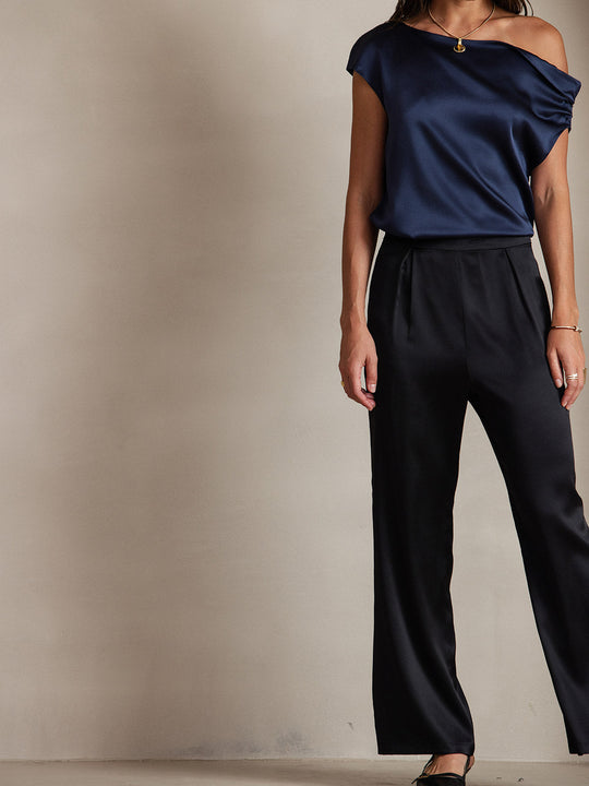 Heidi-Mode | Seiden Chic Ein Schulter Bluse