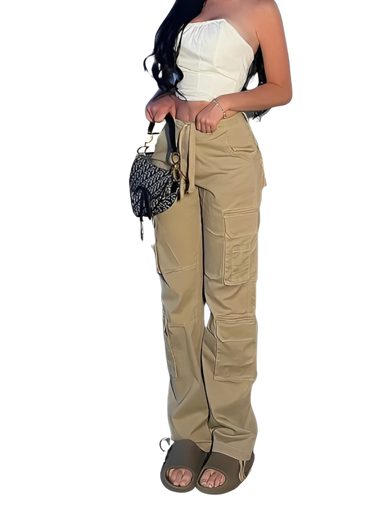 Heidi - Baggy Cargohose mit hoher Taille